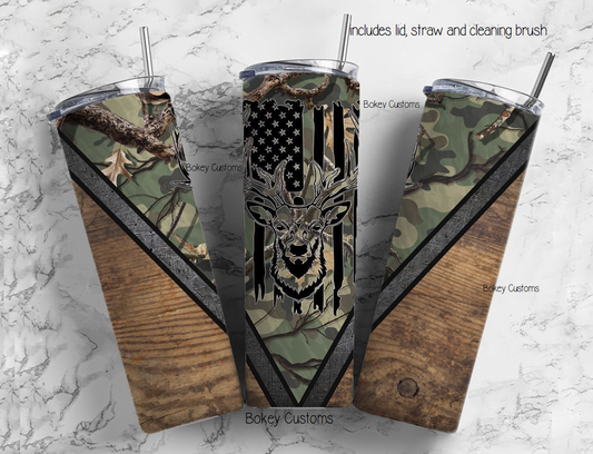Camo Deer Hunting Tumbler